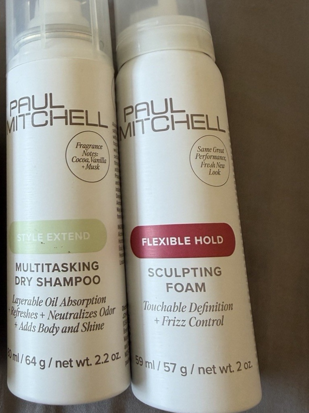 SET OF 2 Paul Mitchell Style Extend Dry Shampoo & Flexible Hold Sculpting Foam